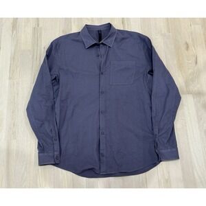 LULULEMON Purple Technical Woven Button Down Shirt Sz XL Venture Commission